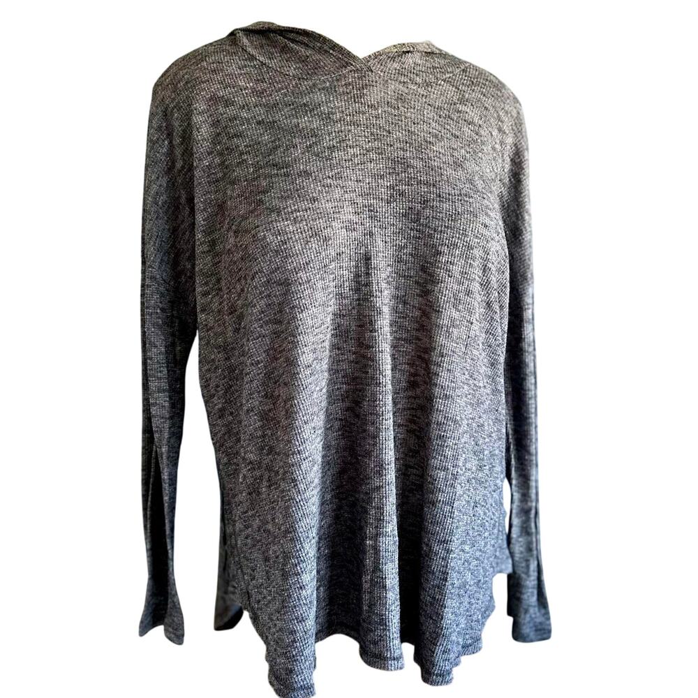 Womens Shirt Size XL Grey Hoodie Lightweight Layering Hiking Camping Traveling